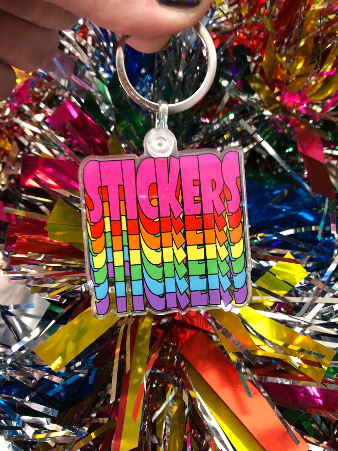 Rainbow Stickers Collector Keychain Keyring Charm - Etsy