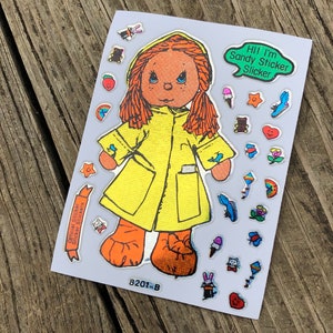 Rare Vintage Prism Sandy Sticker Slicker DIY Raincoat