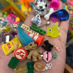 Trinket Mix in a Bag - Miniatures Souvenirs Mini Toys Tiny Things Trinket Shelf Treasure Surprise Crow Confetti