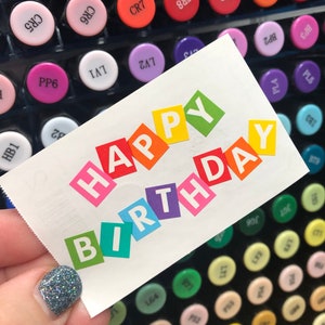 Vintage Mrs. Grossman&#39;s Rainbow Happy Birthday Stickers