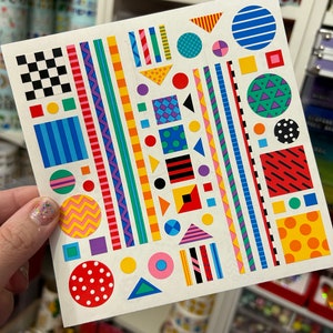 Vintage Mrs. Grossman's Stickers Pattern Geometric Shapes