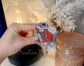 Code Cart Shaker Badge Reel | Retractable ID Name Holder for ER and ICU Nurses, Doctors, & Pharmacy