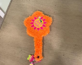 Espejo de mano peludo con forma de estrella naranja de Lizzie McGuire