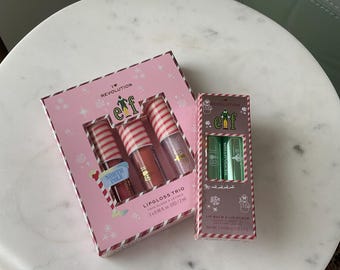 Trío de brillos labiales y bálsamo labial Revolution Buddy The Elf