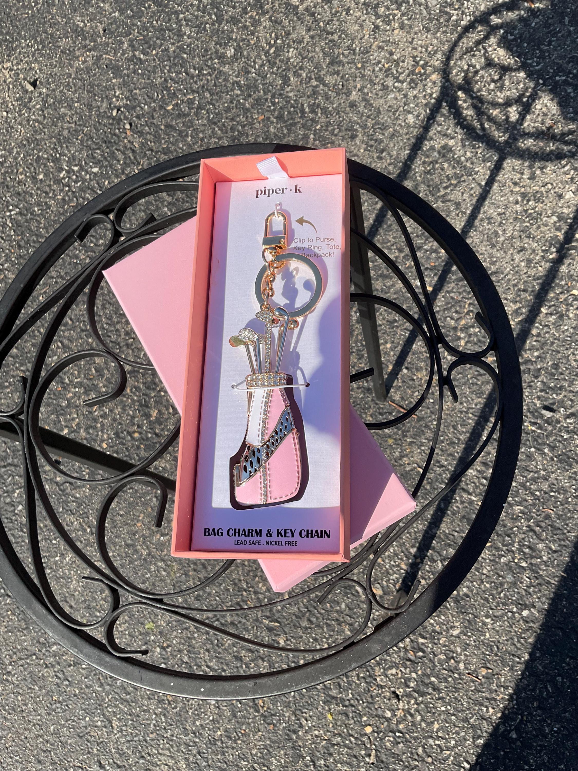 Piper K Bag Charm Key Chain | TikTok Piper K Pink viral  Bow Coquette Key Chain and Bag Charm main image 1