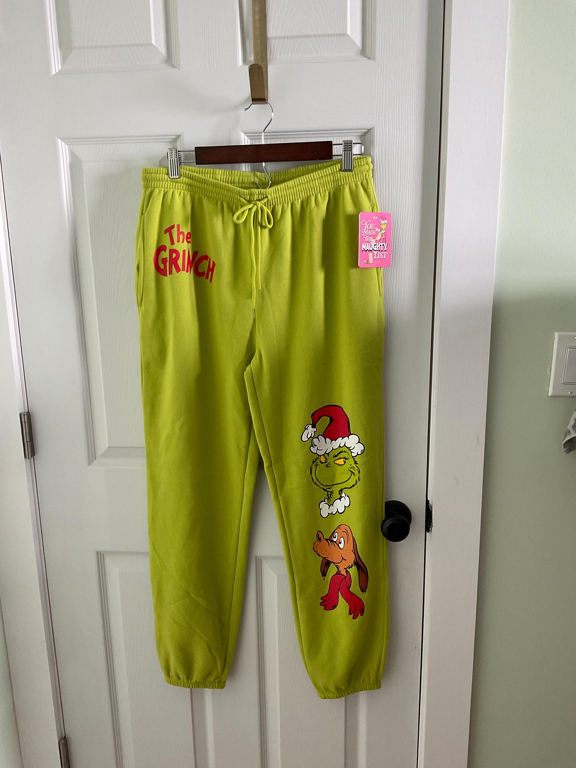 Fuzzy grinch pajama pants new arrivals