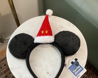 Orejas de gorro de Papá Noel de Mickey Mouse