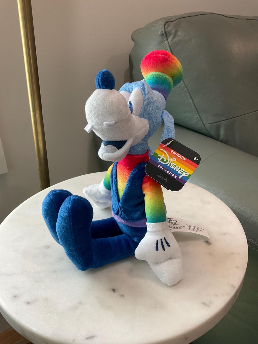 Rainbow and Blue Goofy Stuffed Animal - Etsy