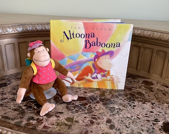 Vintage Altoona Baboona libro de tapa dura y juego de muñecas