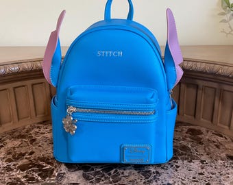 Mini mochila de piel sintética con orejas de Stitch