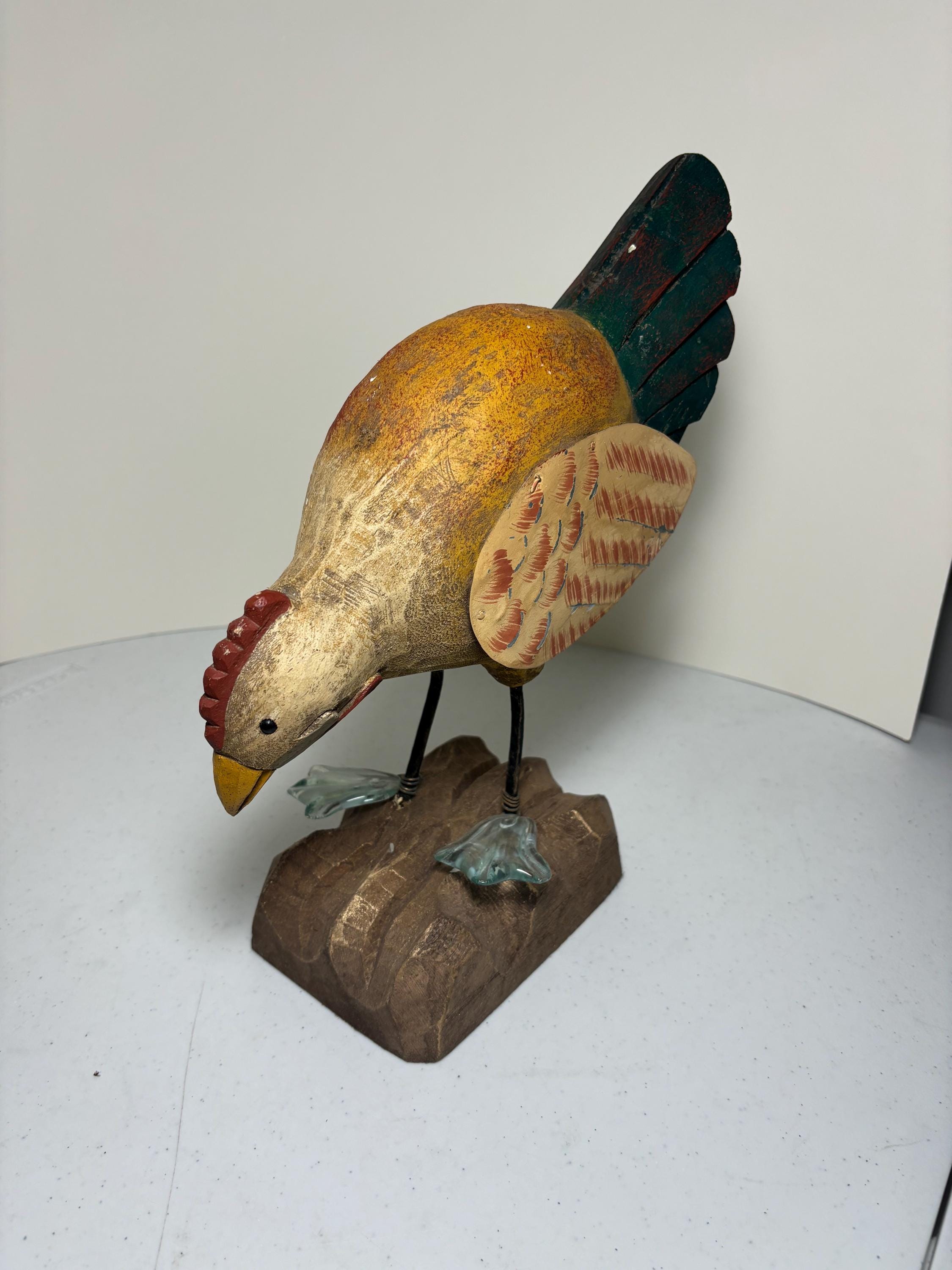 アメリカ木彫　優しい鳥の親子　作家さん作品　James Haddon 野鳥　置物 アメリカ木彫優しい鳥の親子作家さん作品James Haddon 野鳥置物