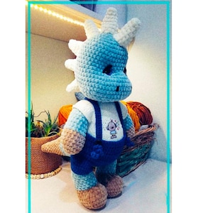 Dinosaur Amigurumi Crochet Pattern PDF - Gift for her - Amigurumi Pattern