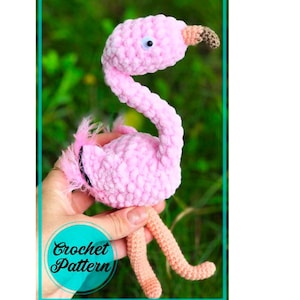 Flamingo Amigurumi Crochet Pattern PDF - Gift for her - Amigurumi Pattern