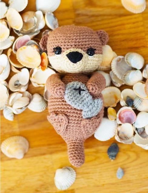 Amigurumi Crochet Mini Otter Pattern PDF - Gift for her - Amigurumi Pattern