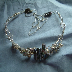 Biwa pearl choker necklace image 4