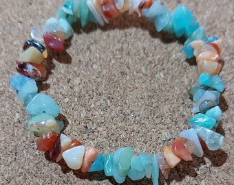 Mexican opal and Blue Peruvial Opal bracelet