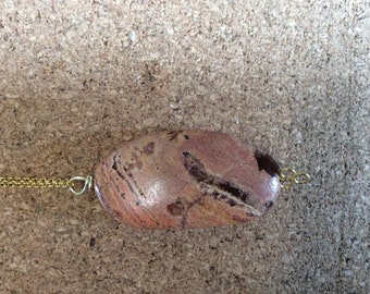 Mexican Canterra fire opal boulder pendant necklace