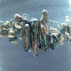 Biwa pearl choker necklace image 3