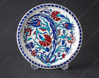 陶器 二重ボトル 花模様 Dish Depicting Two Birds among Flowering Plants - The