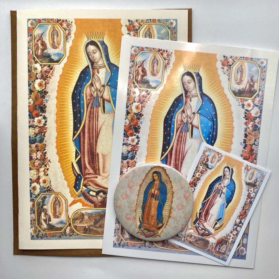 Our Lady of Guadalupe Gift Set Mother Mary Greeting Card Our Lady of ...