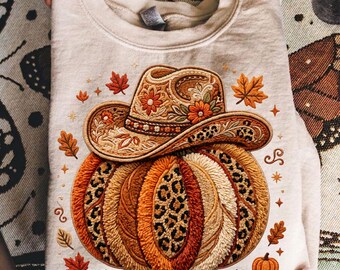 Leopard Kürbis Png, Western Herbst Kürbis Design, Cowboy Hut Herbst Png, Kunstgarn Leoparden Kürbis Design, Leopard Herbst Png, Girly Herbst Png