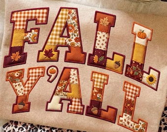Patchwork Automne Yall Png, Patchwork Automne Design, Yall Automne Matelassé Png, Patchwork Saison Des Récoltes Png, Cosy Fall Yall Png, Fall Yall Automne Png