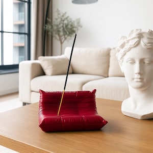 Wierookhouder in bankvorm in Togo-stijl, miniatuur huishoudartikel, betonnen wierookbrander bank in Togo-stijl