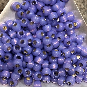 8-649, Miyuki 22g Silver Lined Violet Alabaster 8-649, Miyuki 22g Silver Lined Violet Alabaster