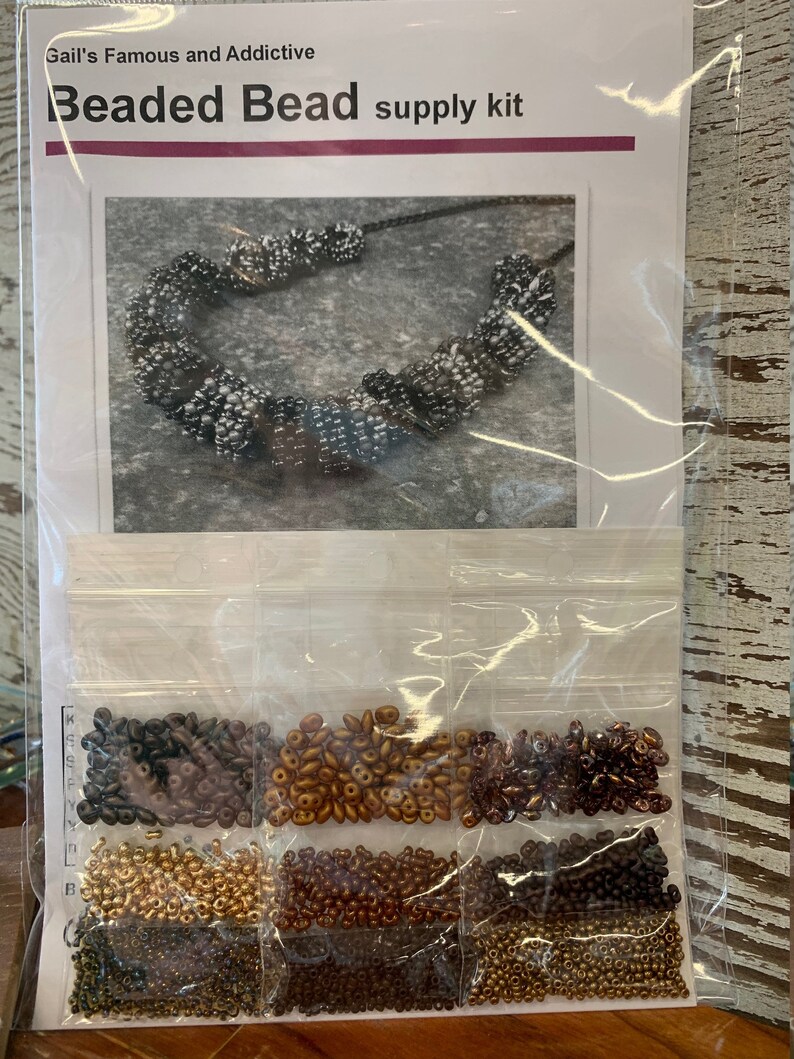 Chocolate Colorway Beaded Bead Supply Kit for Gail/'s Famous and Addictive Beaded Bead Salted Caramel Chocolate colorway