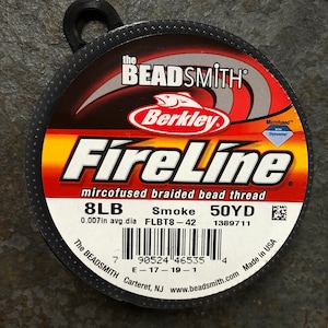 Fireline Smoke color 8 lb. test, 50 yard spool