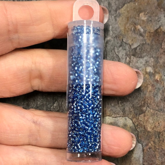 15/0 Japanese Seed Beads - Silverlined Sapphire Miyuki # 19
