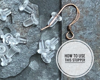 Ear Nut, Ear Wire Stopper, Mushroom Shape Bag of 20