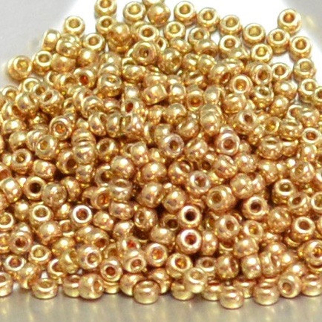 11/0 Japanese Seed Beads - Duracoat Galvanized Champagne Miyuki
