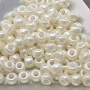 6/0 Japanese Seed Beads - Matte Transparent Light Blue AB