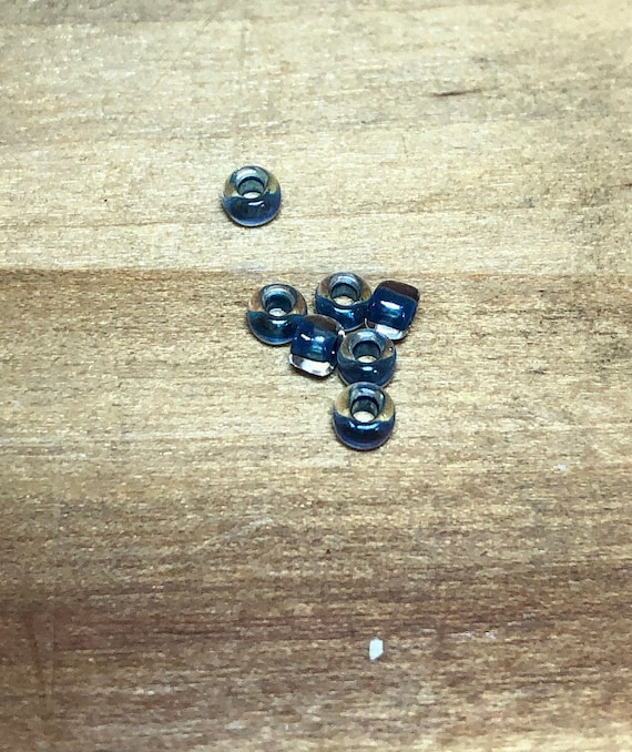 8/0 Japanese Seed Beads - Inside-color Luster Crystal/capri Blue