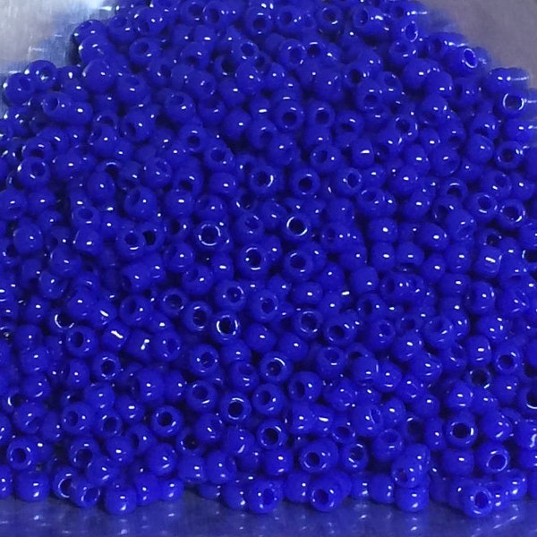 11/0 Japanese Seed Beads - Opaque Navy Blue Toho # 48 (5" round tube, approx 24 grams)