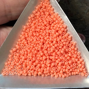 11/0 Japanese Seed Beads - Duracoat Opaque Light Pink Miyuki # 4462 (5&quot; round tube, approx 24 grams)