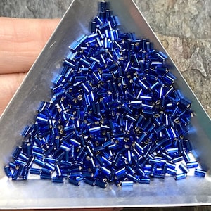 Silver Lined Royal Blue - Bugle, #2 25g Silver Lined Royal Blue - Bugle, #2 25g