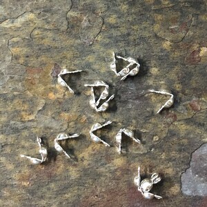 Clamshell Bead Tips, bag of 12 (loop style) choice of finish
