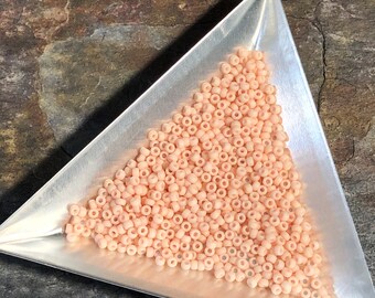 11/0 Japanese Seed Beads - Matte Opaque Blush Miyuki # 2023 (5" round tube, about 24 grams)