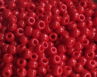 8/0 Japanese Seed Beads - Opaque Pepper Red Toho 45 (5" round tube)