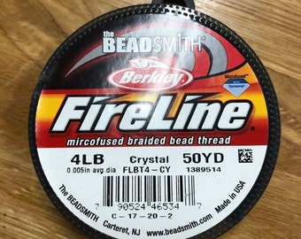 FireLine Beading Thread 6LB Crystal Smoke Black Beadsmith 15YD 50