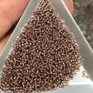 15/0 Japanese Seed Beads - Silverlined Smoky Amethyst Miyuki # 12 (2" round tube, approx 8.2 grams)