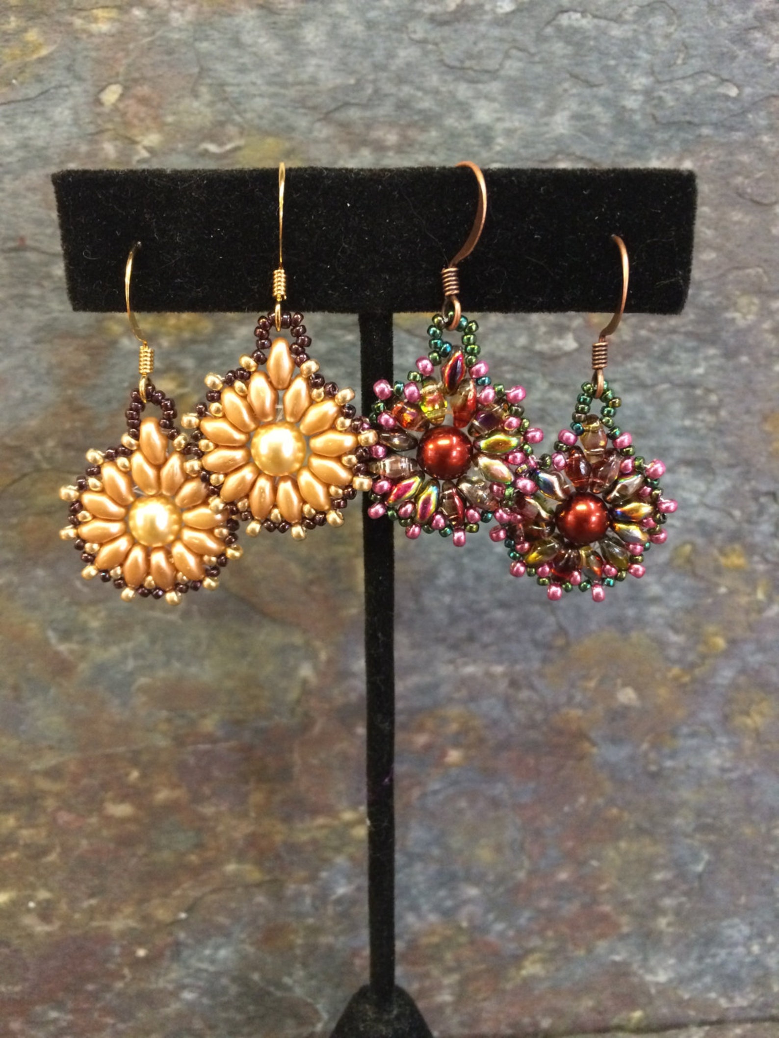 Tutorial for Wildacres Flower Earrings Etsy