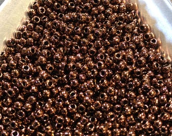 11/0 Japanese Seed Beads - Dark Bronze Toho # 222 (5" round tube, approx. 24 grams)