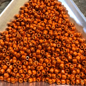 11/0 Japanese Seed Beads - Permanent Finish Matte Galvanized Saffron Toho # PF562F (5&quot; round tube, approx. 24 grams)