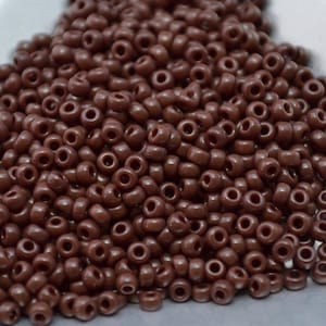 11/0 Japanese Seed Beads - Opaque Brown # 409 (24 grams)