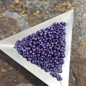 6/0 Japanese Seed Beads - Matte Transparent Light Blue AB