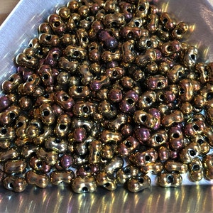 Berry Beads - Metallic Gold Iris Miyuki #462  (like Peanut Beads)