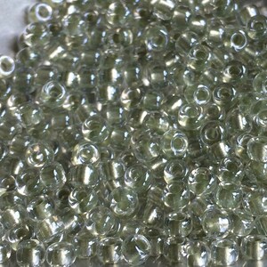 Cuentas de semillas japonesas 8/0 - Cristal AB con revestimiento de apio brillante Miyuki n.º 2604 (tubo redondo de 5", aproximadamente 22 gramos)